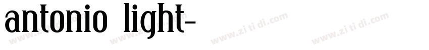 antonio light字体转换